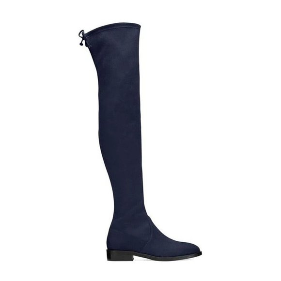 $850 STUART WEITZMAN Jocey Suede Over-the-Knee Boot BLUE LOWLAND 9 (PB9)